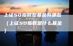 上证50指数型基金有哪些（上证50指数是什么基金）