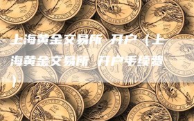 上海黄金交易所 开户（上海黄金交易所 开户手续费）