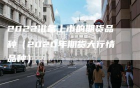 2022准备上市的期货品种（2020年期货大行情品种）